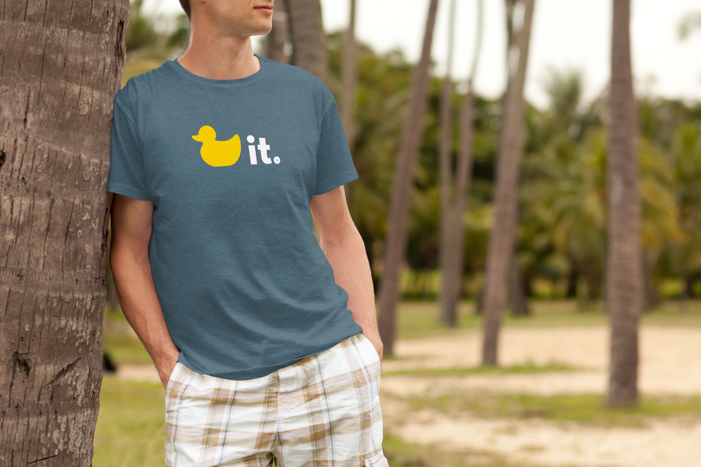 New! Unisex Duck It Logo Shirt - Slate