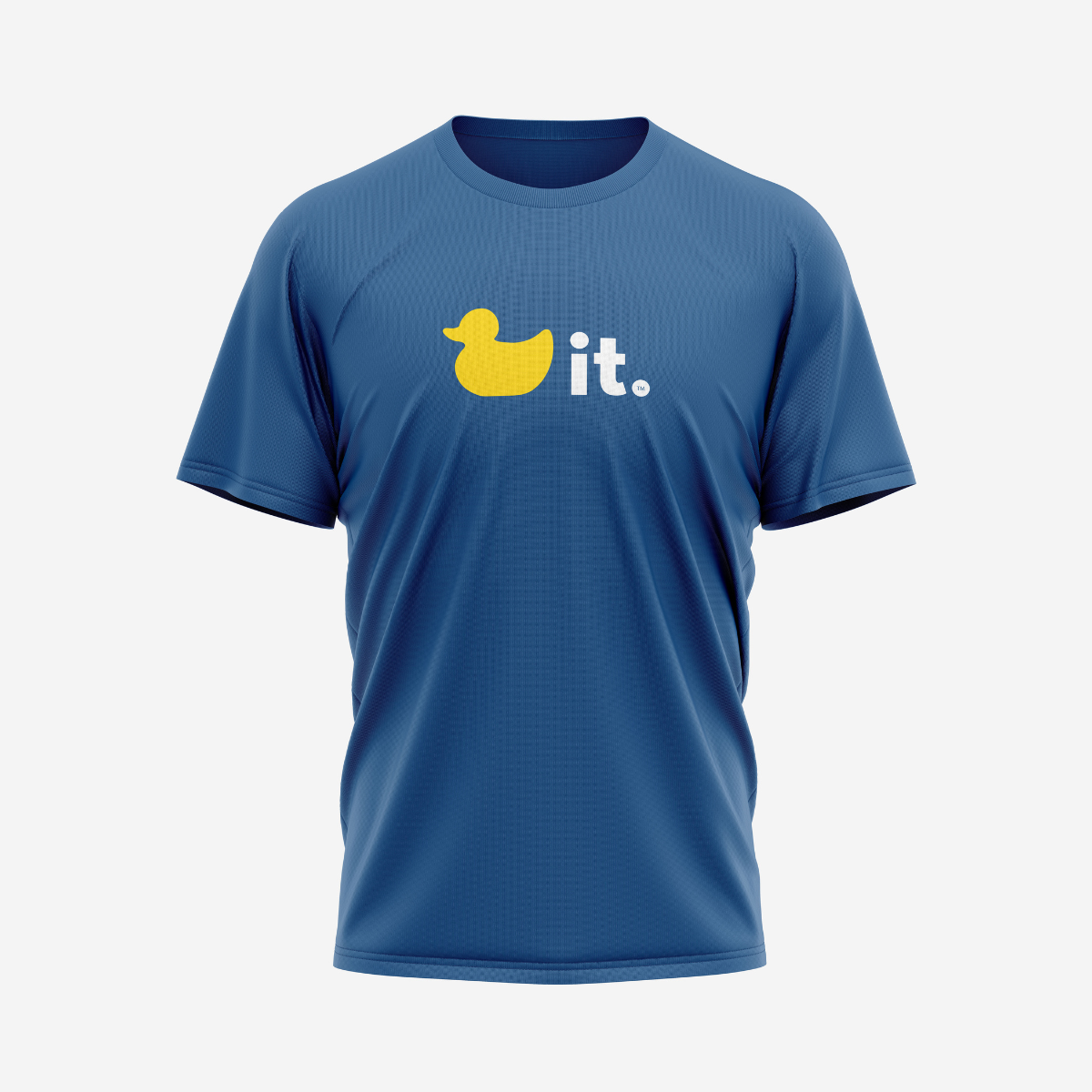 New! Unisex Duck It Logo Shirt - Cool Blue