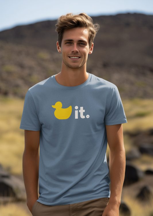 New! Unisex Duck It Logo Shirt - Slate