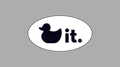 Duck it logo destination sticker 3x5 oval