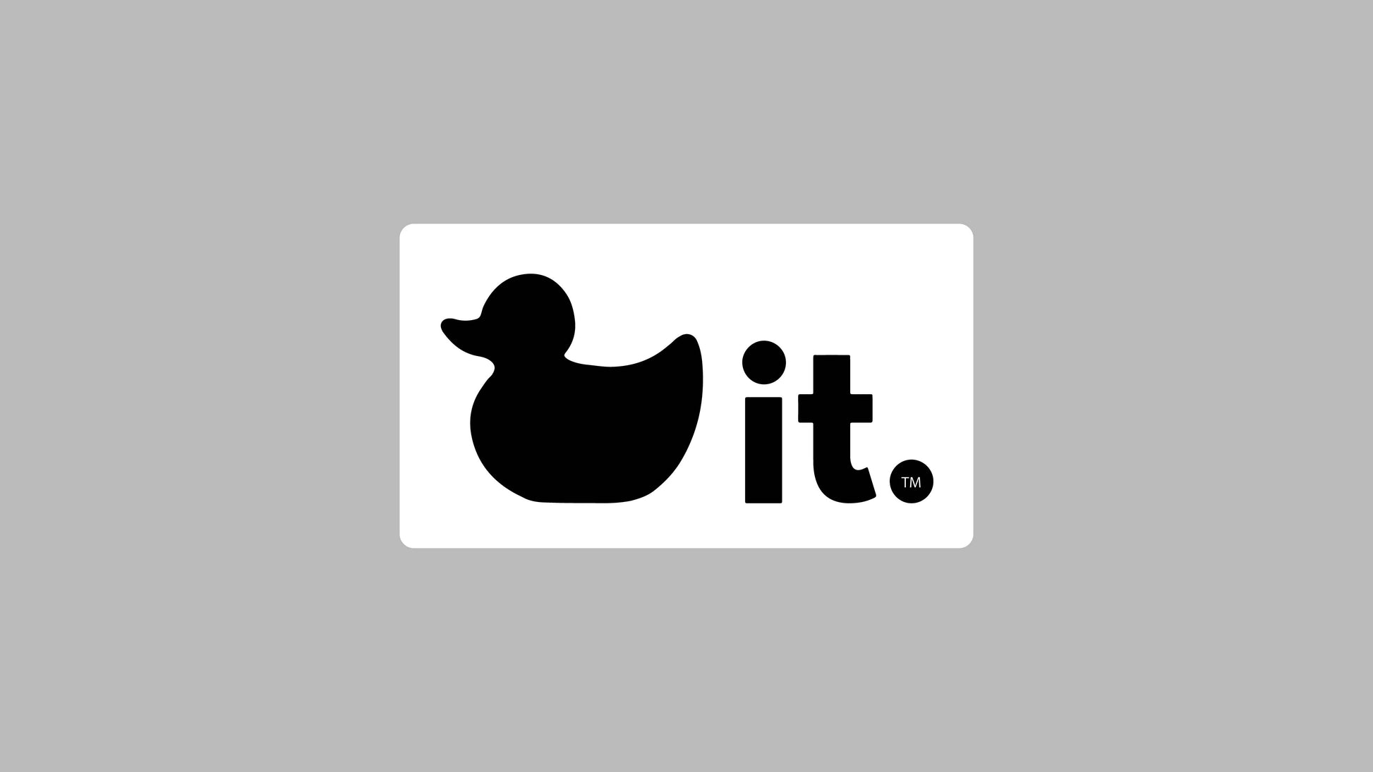 Duck it logo sticker 2 x 3 inches