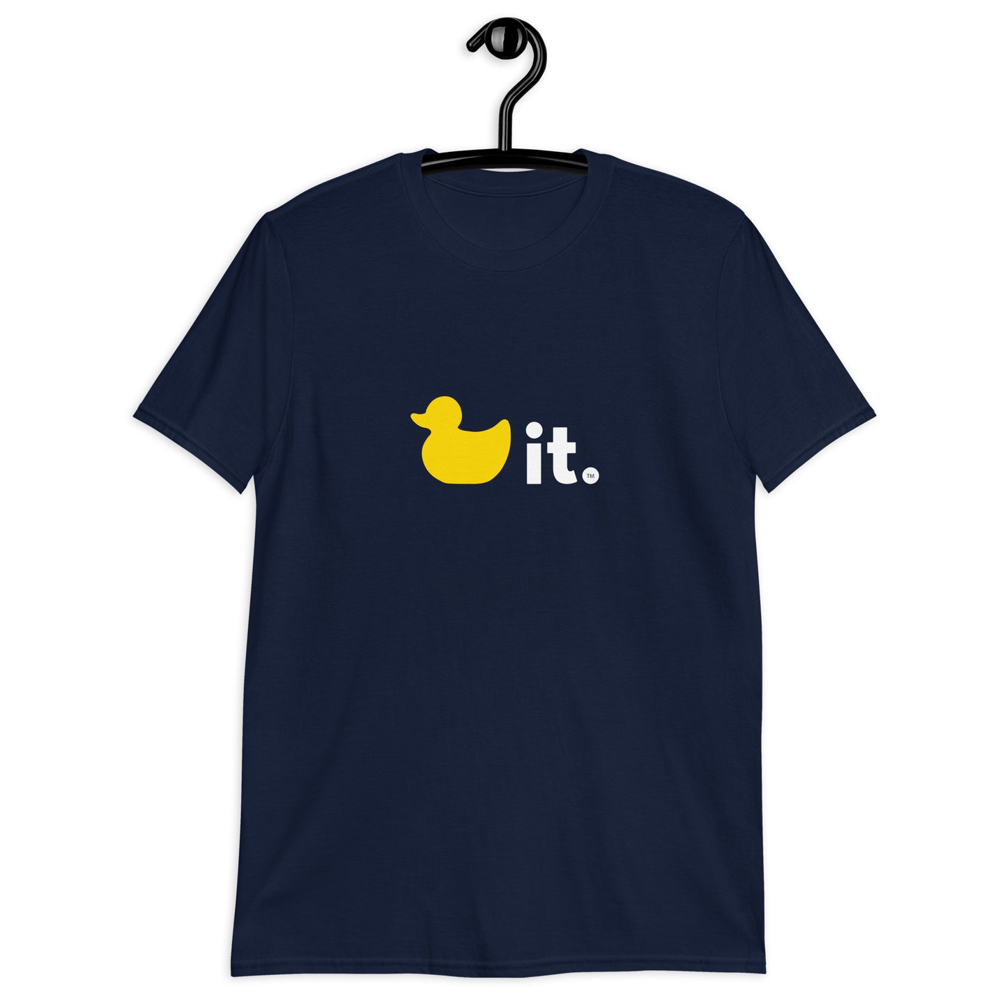 Duck it logo shirt navy blue on hangar