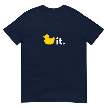 Duck it logo shirt navy blue