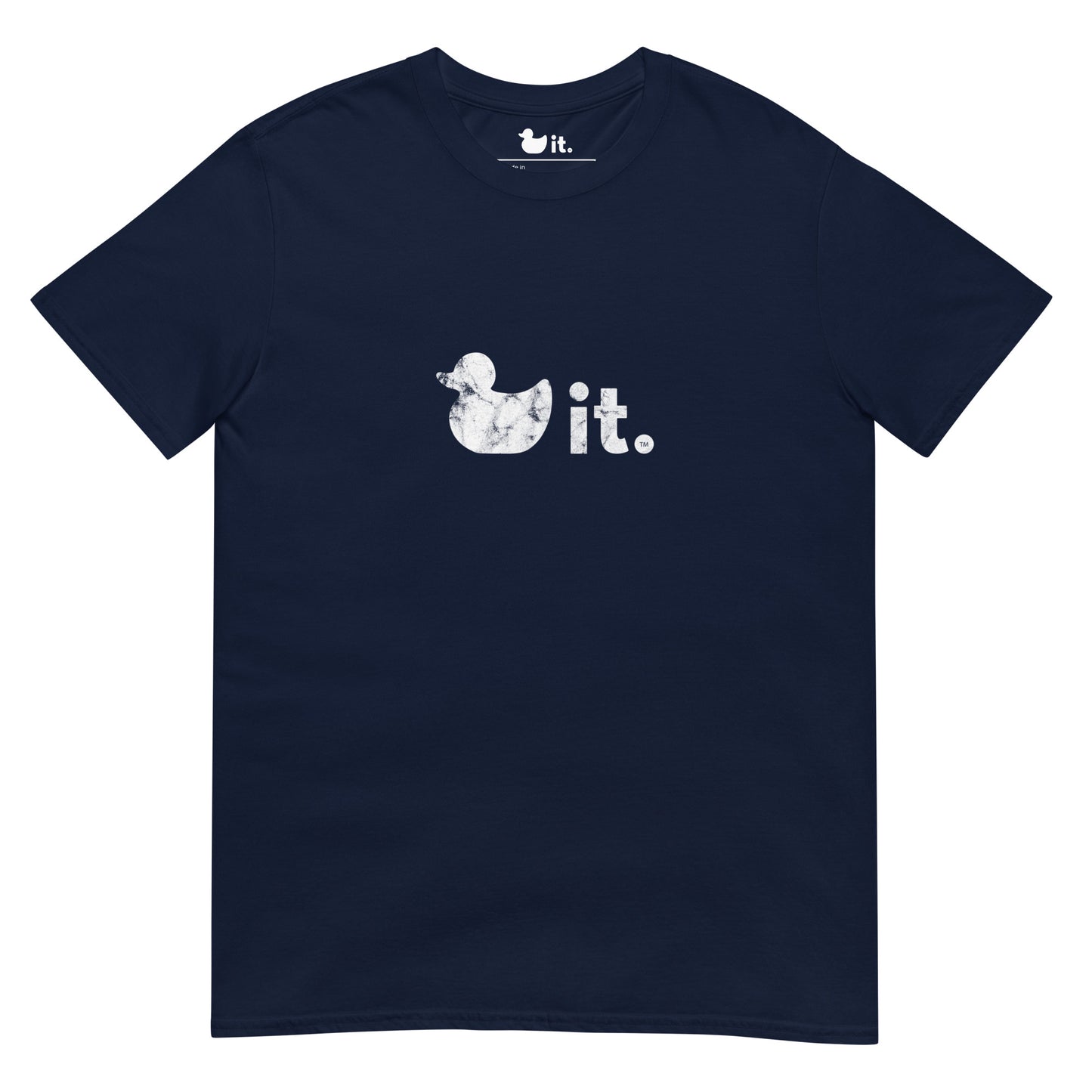 Vintage Duck it logo shirt navy blue